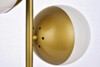 Eclipse 2 Lights Brass Table Lamp With Frosted White Glass (LD6156BR)
