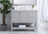 42 Inch Single Bathroom Vanity In Gray With Backsplash (VF16442GR-BS)