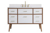 Elegant Furniture and Lighting 48 Inch Bathroom Vanity In White With Backsplash (VF41048WH-BS)