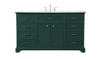 60 Inch Single Bathroom Vanity In Green (VF15060GN)