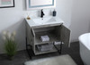 Elegant Furniture and Lighting 30 Inch Single Bathroom Vanity In Concrete Grey (VF42030CG)