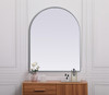 Metal Frame Arch Mirror 33X42 Inch In Silver (MR1A3342SIL)