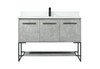 48 Inch Single Bathroom Vanity In Concrete Grey With Backsplash (VF42548MCG-BS)