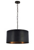 Miro Collection Pendant D20 H11.75 Lt:3 Vintage Black Finish (LD6015D20BK)