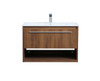 30 Inch  Single Bathroom Floating Vanity In Walnut Brown (VF43030WB)