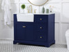 42 Inch Single Bathroom Vanity In Blue (VF60242BL)