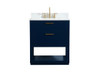 30 Inch Single Bathroom Vanity In Blue With Backsplash (VF19230BL-BS)