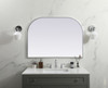 Metal Frame Arch Mirror 42X30 Inch In Silver (MR1B4230SIL)