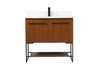 36 inch Single bathroom vanity in teak with backsplash (VF42536MTK-BS)
