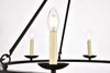 Maine Collection Chandelier D32.4 H23.25 Lt:6 Black Finish (LD6010D32BK)
