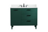 Elegant Furniture and Lighting 42 Inch Bathroom Vanity In Green With Backsplash (VF47042MGN-BS)