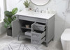 42 Inch Single Bathroom Vanity In Grey With Backsplash (VF31842GR-BS)