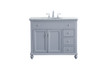 42 In. Single Bathroom Vanity Set In Light Grey (VF12342GR)