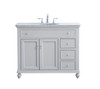 42 In. Single Bathroom Vanity Set In Light Grey (VF12342GR)