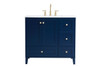 36 Inch Single Bathroom Vanity In Blue (VF18036BL)