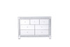 47 In.Silver Crystal Mirrored 7 Drawer Cabinet (MF92047)
