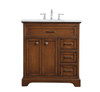 32 Inch Single Bathroom Vanity In Teak (VF15032TK)