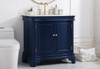 36 Inch Single Bathroom Vanity Set In Blue (VF52036BL)