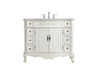 42 Inch Single Bathroom Vanity In Antique White (VF10142AW)