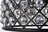 Madison 8 Light Matte Black Chandelier Silver Shade (Grey) Royal Cut Crystal (1214D32MB-SS/RC)