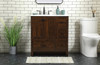 32 Inch Single Bathroom Vanity In Expresso With Backsplash (VF2832EX-BS)