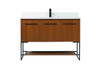 48 inch Single bathroom vanity in teak with backsplash (VF42548MTK-BS)