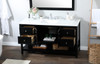 60 Inch Single Bathroom Vanity In Black (VF16460BK)