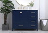 42 Inch Single Bathroom Vanity In Blue (VF18842BL)