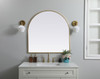Metal Frame Arch Mirror 36X36 Inch In Brass (MR1A3636BRS)