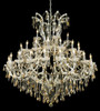 Maria Theresa 41 Light Chrome Chandelier Golden Teak (Smoky) Royal Cut Crystal (2801G52C-GT/RC)