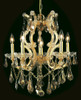 Maria Theresa 6 Light Gold Chandelier Golden Teak (Smoky) Royal Cut Crystal (2801D20G-GT/RC)