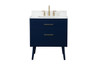 30 Inch Bathroom Vanity In Blue With Backsplash (VF41030MBL-BS)