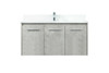 40 Inch Single Bathroom Vanity In Concrete Grey With Backsplash (VF44540MCG-BS)