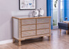 6 Drawer Dresser 48 In. X 18 In. X 32 In. In Gold Paint (MF6-1117G)