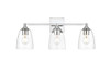 Gianni 3 Light Chrome And Clear Bath Sconce (LD7307W24CH)