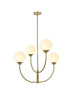 Nyomi 30 Inch Chandelier In Satin Gold (LD814D30SG)