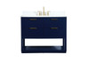 42 Inch Single Bathroom Vanity In Blue With Backsplash (VF19242BL-BS)