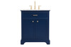 30 Inch Single Bathroom Vanity In Blue (VF15030BL)