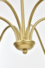 Elegant Furniture and Lighting Rohan 60 Inch Chandelier In Brass (LD5056D60BR)