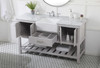 60 Inch Single Bathroom Vanity In Grey (VF60160GR)