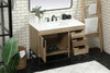 42 Inch Single Bathroom Vanity In Natural Oak With Backsplash (VF48842NT-BS)