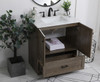 30 Inch Single Bathroom Vanity In Weathered Oak (VF2830WO)
