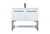 40 Inch Single Bathroom Vanity In White (VF42540MWH)