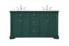 60 Inch Double Bathroom Vanity Set In Green (VF53060DGN)