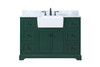 48 Inch Single Bathroom Vanity In Green With Backsplash (VF60248GN-BS)