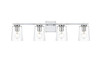 Kacey 4 Light Chrome And Clear Bath Sconce (LD7310W33CH)