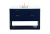48 inch Single bathroom vanity in blue with backsplash (VF19248BL-BS)