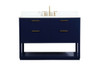 48 inch Single bathroom vanity in blue with backsplash (VF19248BL-BS)