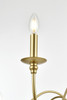 Elegant Furniture and Lighting Rohan 54 Inch Chandelier In Brass (LD5056D54BR)