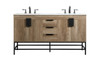 60 Inch Double Bathroom Vanity In Natural Oak (VF48860DNT)